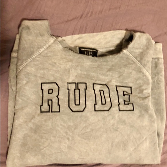 Graphic “Rude”Sweatshirt - Picture 5 of 7